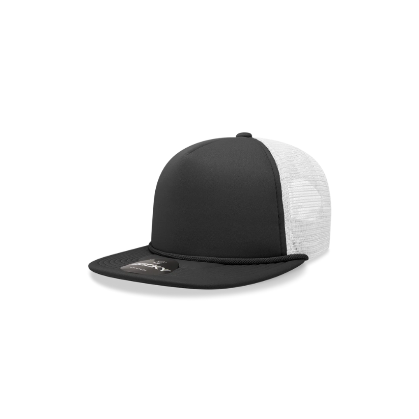 5-Panel Flatbill Foam Snapback Trucker Hat