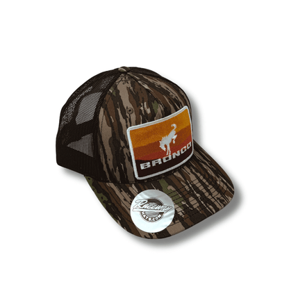 6-Panel Camo Snapback Trucker Hat with Ford Bronco Patch