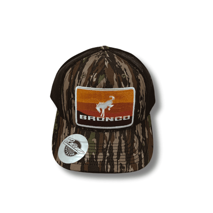 6-Panel Camo Snapback Trucker Hat with Ford Bronco Patch