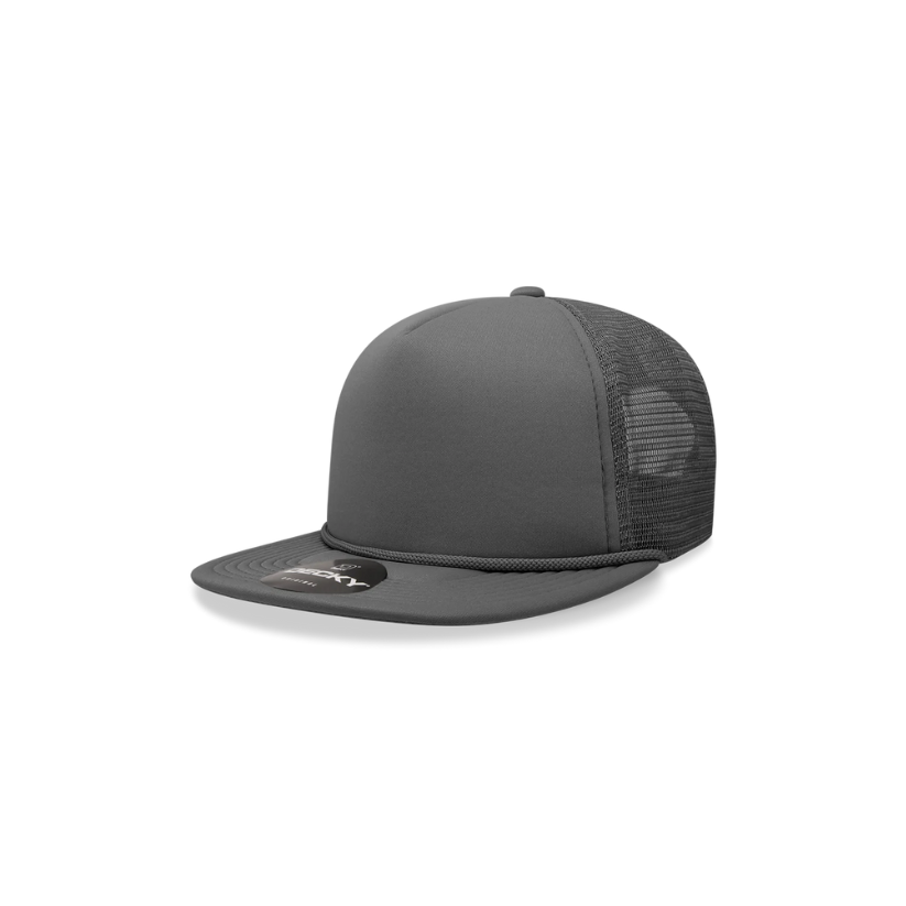 5-Panel Flatbill Foam Snapback Trucker Hat