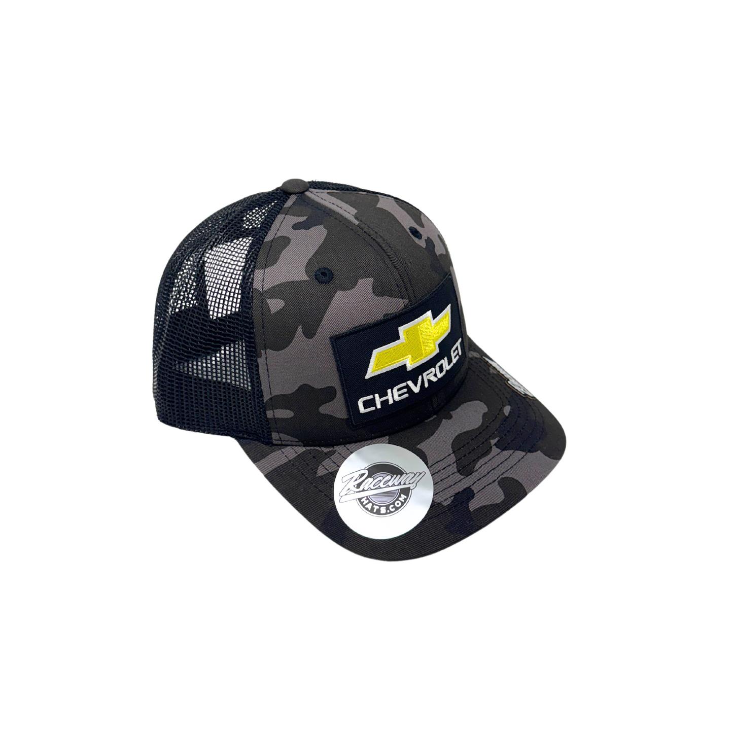 6-Panel Snapback Trucker Hat with Vintage-Style Chevrolet Patch