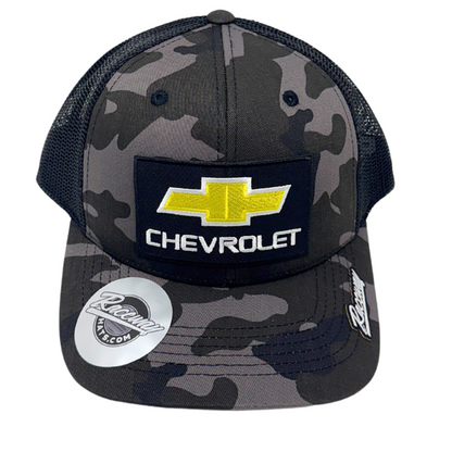 6-Panel Snapback Trucker Hat with Vintage-Style Chevrolet Patch