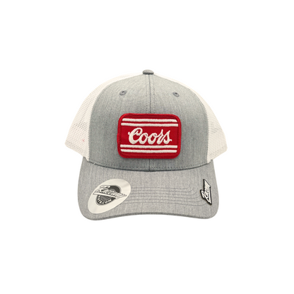 6-Panel Snapback Trucker Hat with Vintage Coors Beer Patch