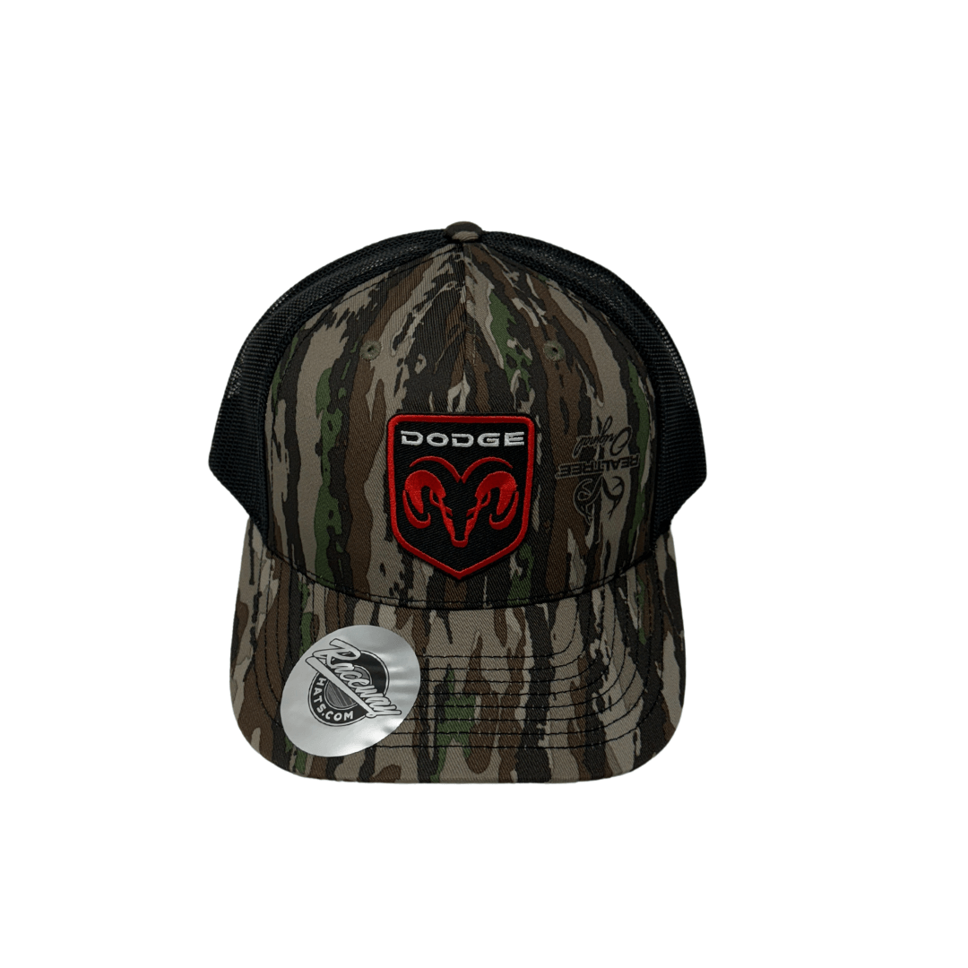 Readymade Vintage-Style Dodge Ram Patch Pressed on Richardson 112P Printed Trucker Cap