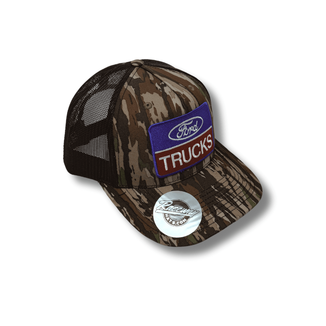 Readymade Vintage-Style Ford Trucks Patch Pressed on Richardson 112PFP Trucker Hat