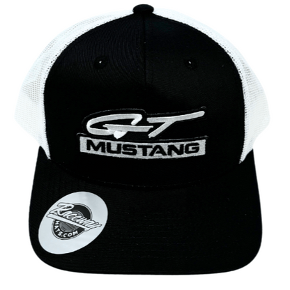 6-Panel Snapback Trucker Hat with Mustang GT Patch