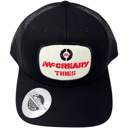 6-Panel Snapback Trucker Hat with Vintage McCreary Tires Patch