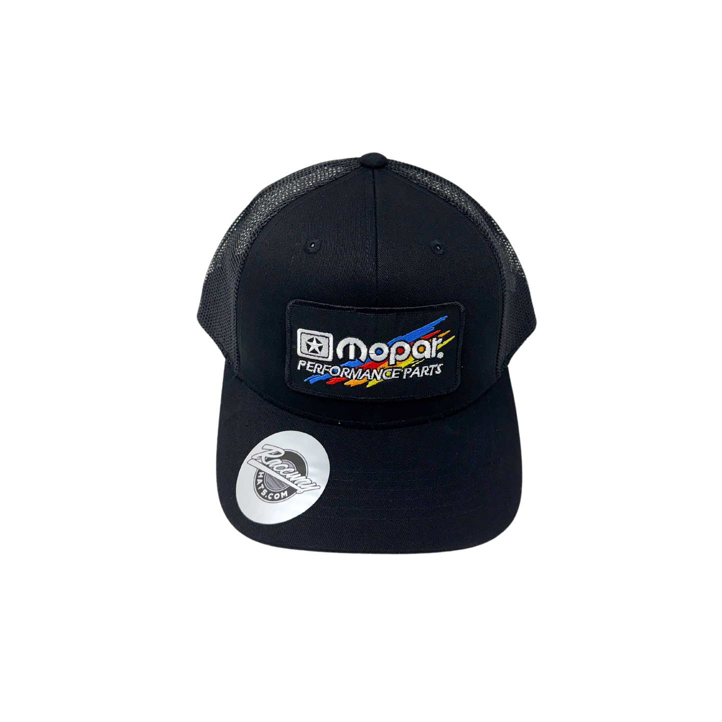 6-Panel Snapback Trucker Hat with Vintage-Style Mopar Performance Parts Patch