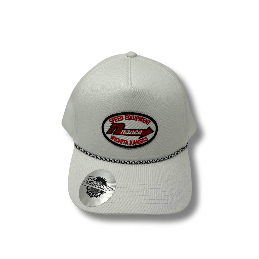 Readymade Vintage-Style Nance Speed Equipment Patch Pressed on Sportsman SP1300 5-Panel Heritage Rope Hat