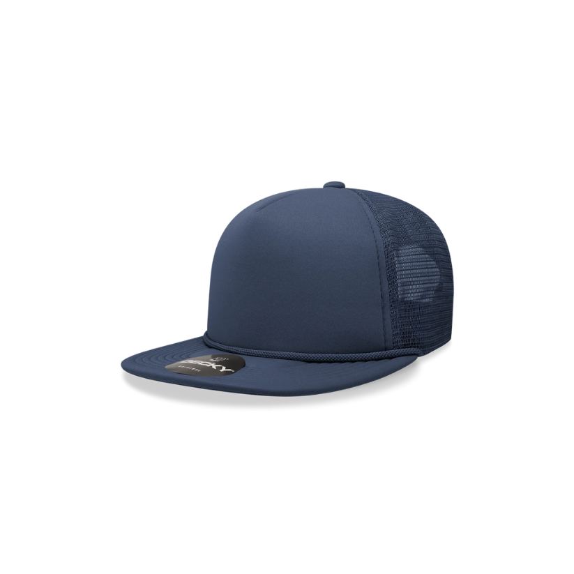 5-Panel Flatbill Foam Snapback Trucker Hat