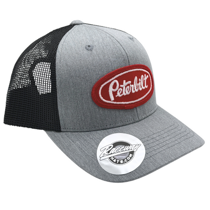 6-Panel Snapback Trucker Hat with Vintage Peterbilt Trucks Patch