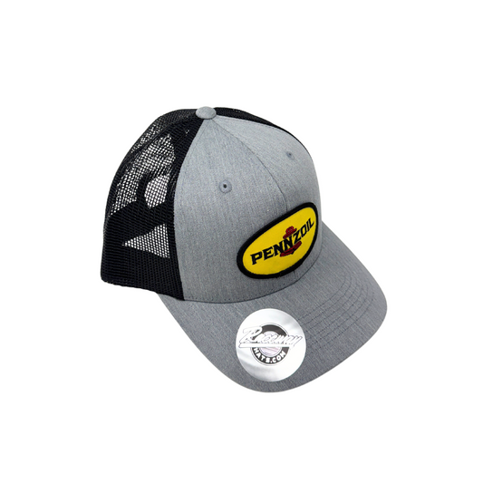 6-Panel Snapback Trucker Hat with Vintage Pennzoil Patch