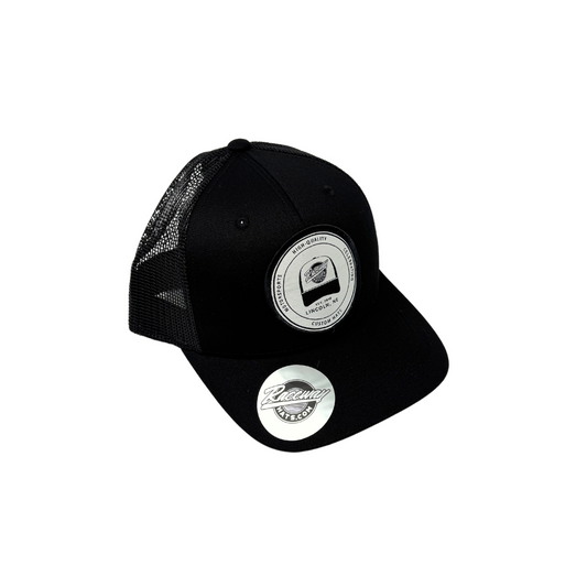 6-Panel Snapback Trucker Hat with Raceway Hats Seal Patch