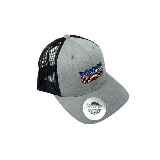 6-Panel Snapback Trucker Hat with Raceway Hats "Raceland" Logo Patch