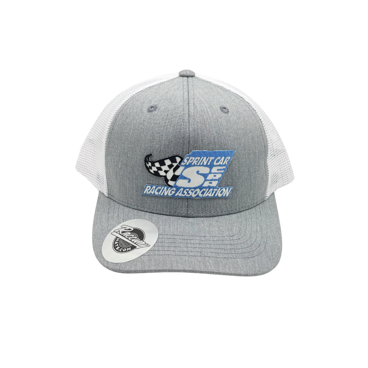 6-Panel Snapback Trucker Hat with Vintage Sprint Car Racing Association Patch