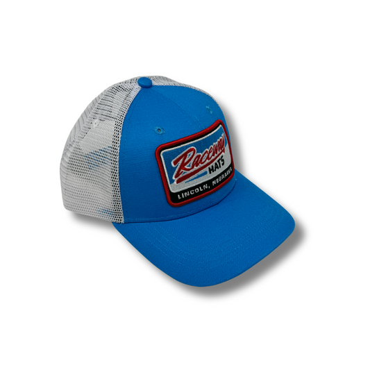 Raceway Hats Embroidered Rectangle Logo Trucker Hats