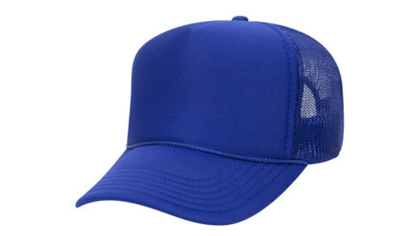 blue trucker rope hat