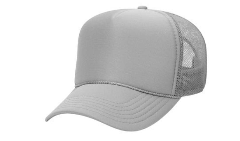 grey trucker rope hat