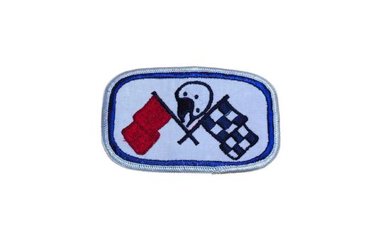 Vintage Crossed Flags Racing Patch