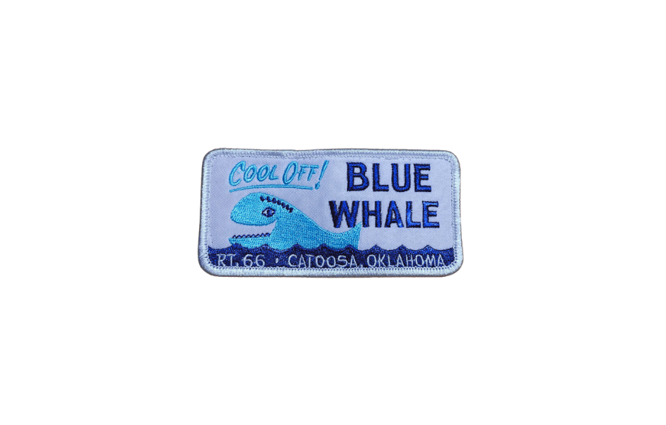 Vintage Style Blue Whale Bar Patch