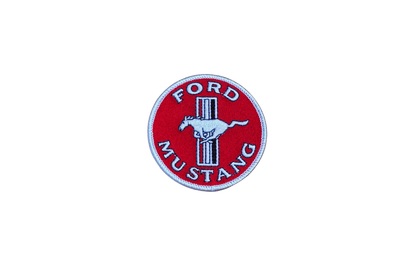 Vintage Style Red Ford Mustang Patch