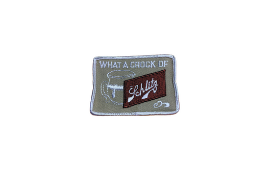 Vintage Crock of Schlitz Beer Patch