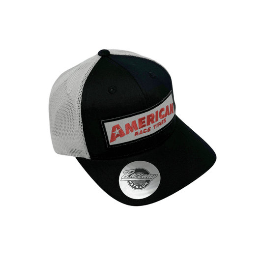 Readymade Vintage American Race Tires Patch Pressed onto Decky 6021 Trucker Hat