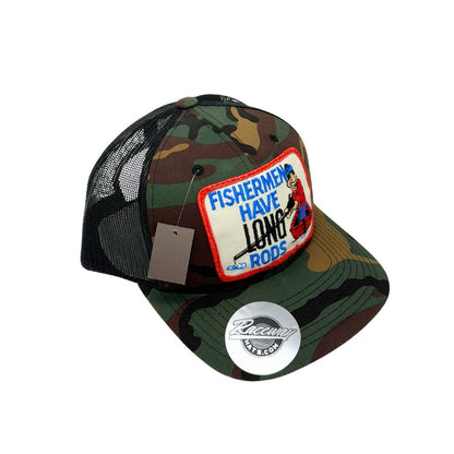 Readymade Fisherman Patch on Yupoong 6606 Retro Trucker Hat - Sale Priced!