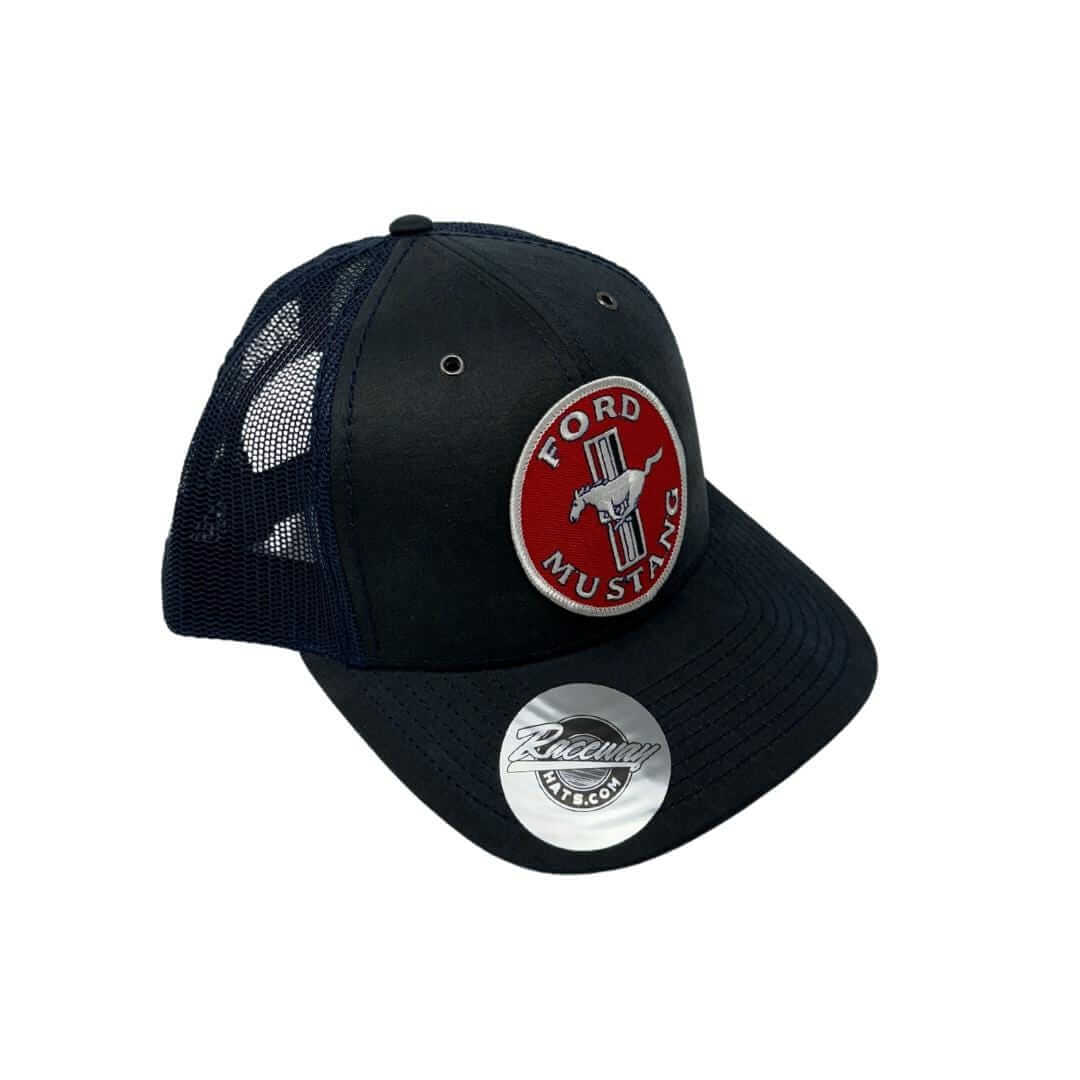 Readymade Vintage Style Mustang Patch on Richardson 112 WF Fremont Trucker Hats