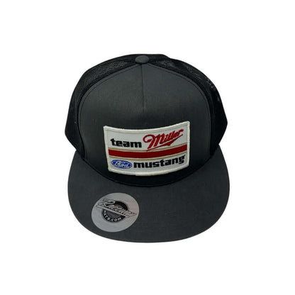 Vintage Team Miller Ford Mustang Patch Pressed on Yupoong 6006 Five-Panel Trucker Hat