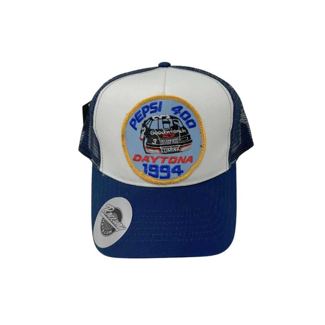 Vintage 1994 Daytona Pepsi 400 Patch Stitched on to New Mega Cap 6886 Mesh Back Trucker Hat