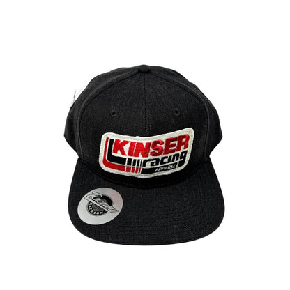 Readymade Vintage Kinser Racing Apparel Patch Stitched on Pacific P750 Wool Blend Heather Snapback Hat