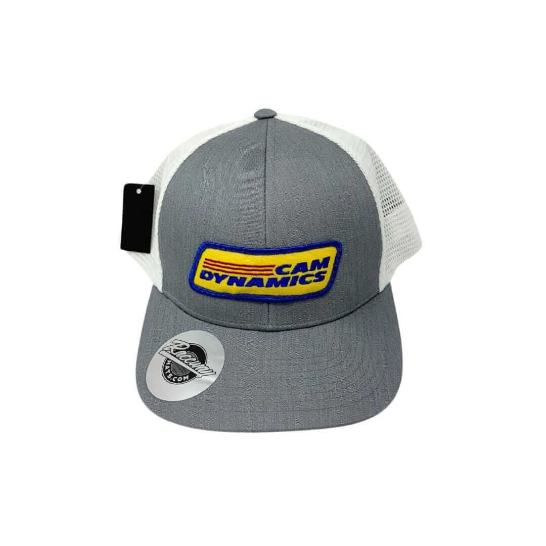 Readymade Vintage Cam Dynamics Patch on New Pacific P151 Pacflex Snapback Trucker Hat