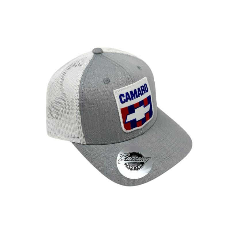 Readymade Vintage Style Chevy Camaro Patch Pressed onto New Decky 6021 6-Panel Trucker Hat