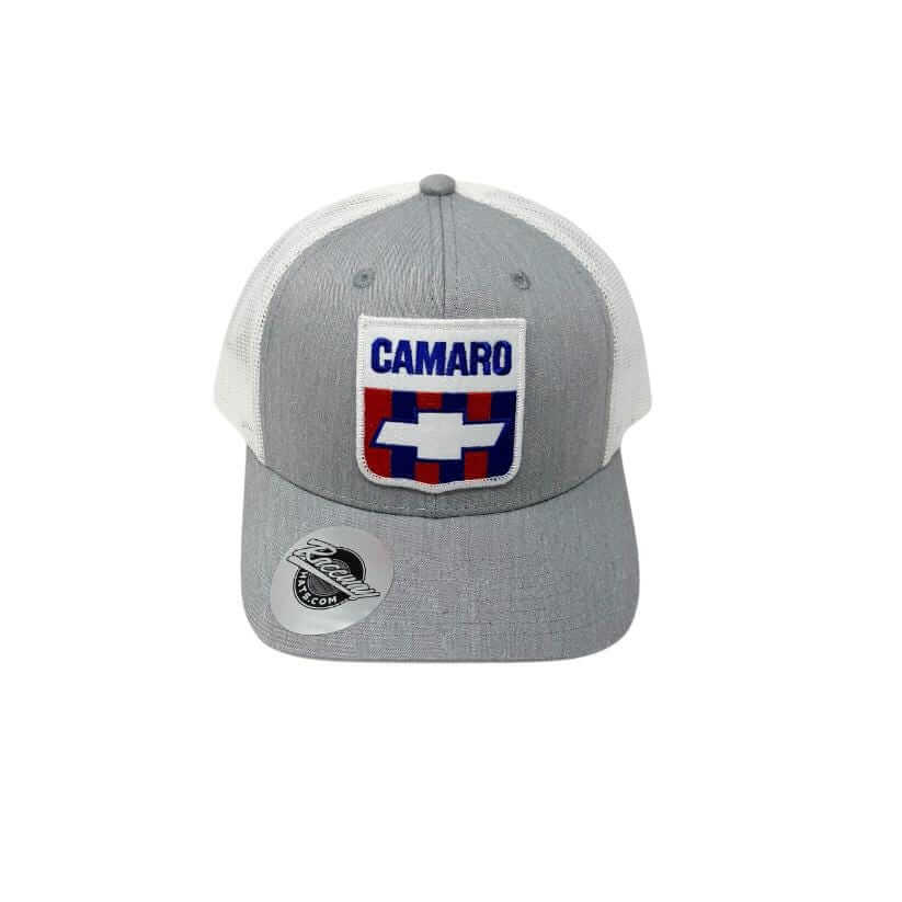 Readymade Vintage Style Chevy Camaro Patch Pressed onto New Decky 6021 6-Panel Trucker Hat