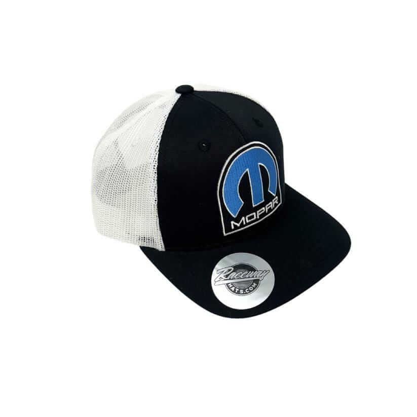 Readymade Vintage Style Mopar Patch Pressed onto New Decky 6021 6-Panel Trucker Hat