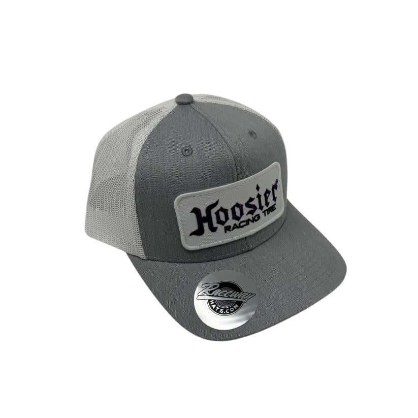 Readymade New Old Stock Hoosier Tires Patch Pressed onto New Decky 6021 6-Panel Trucker Hats