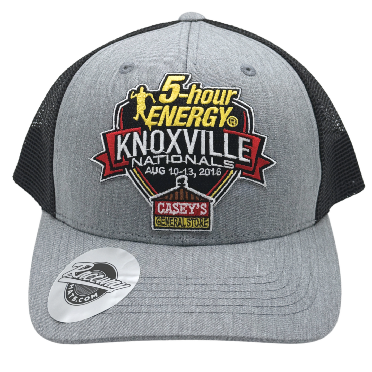 6-Panel Snapback Trucker Hat with Vintage 2016 Knoxville Nationals Patch