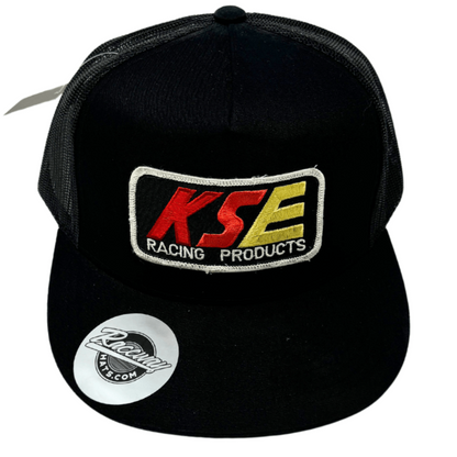 5-Panel Flatbill Snapback Trucker Hat with KSE Racing Products Patch